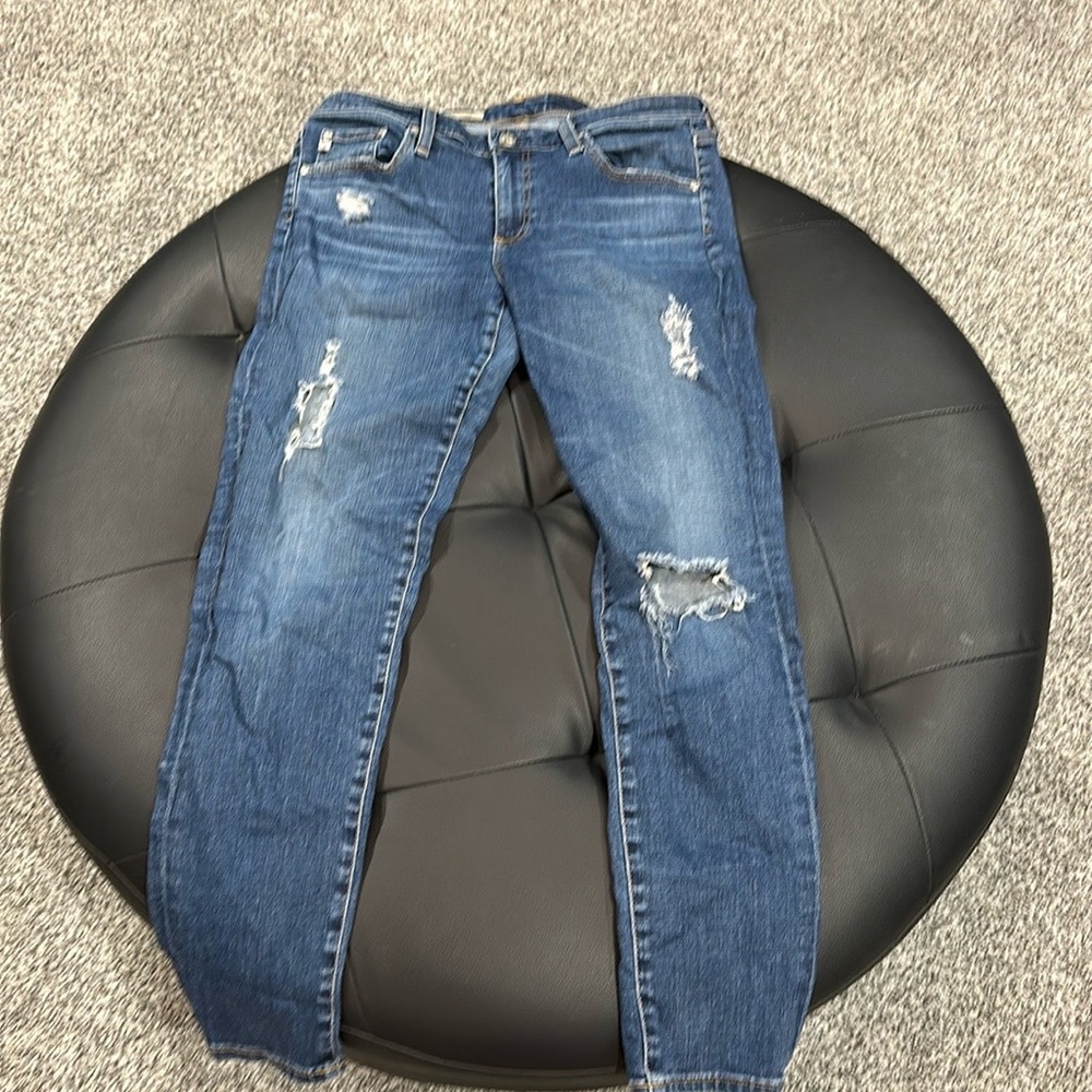 Women’s AG distressed skinny Jean